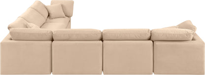 Indulge - Velvet 6 Piece Modular Corner Sectional