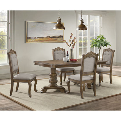 Madison Park - Mesa de comedor rectangular de 2 hojas - Nogal