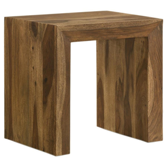 Odilia - Mesa auxiliar rectangular de madera maciza - Auburn