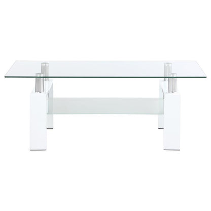 Dyer - 1-Shelf Rectangular Glass Top Table