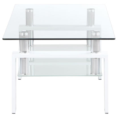Dyer - 1-Shelf Rectangular Glass Top Table