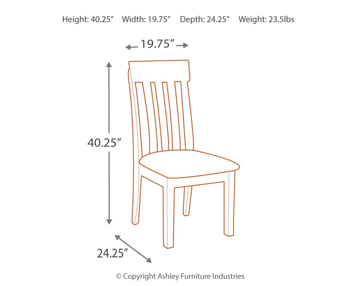 Haddigan - Dark Brown - Dining Uph Side Chair (Set of 2)