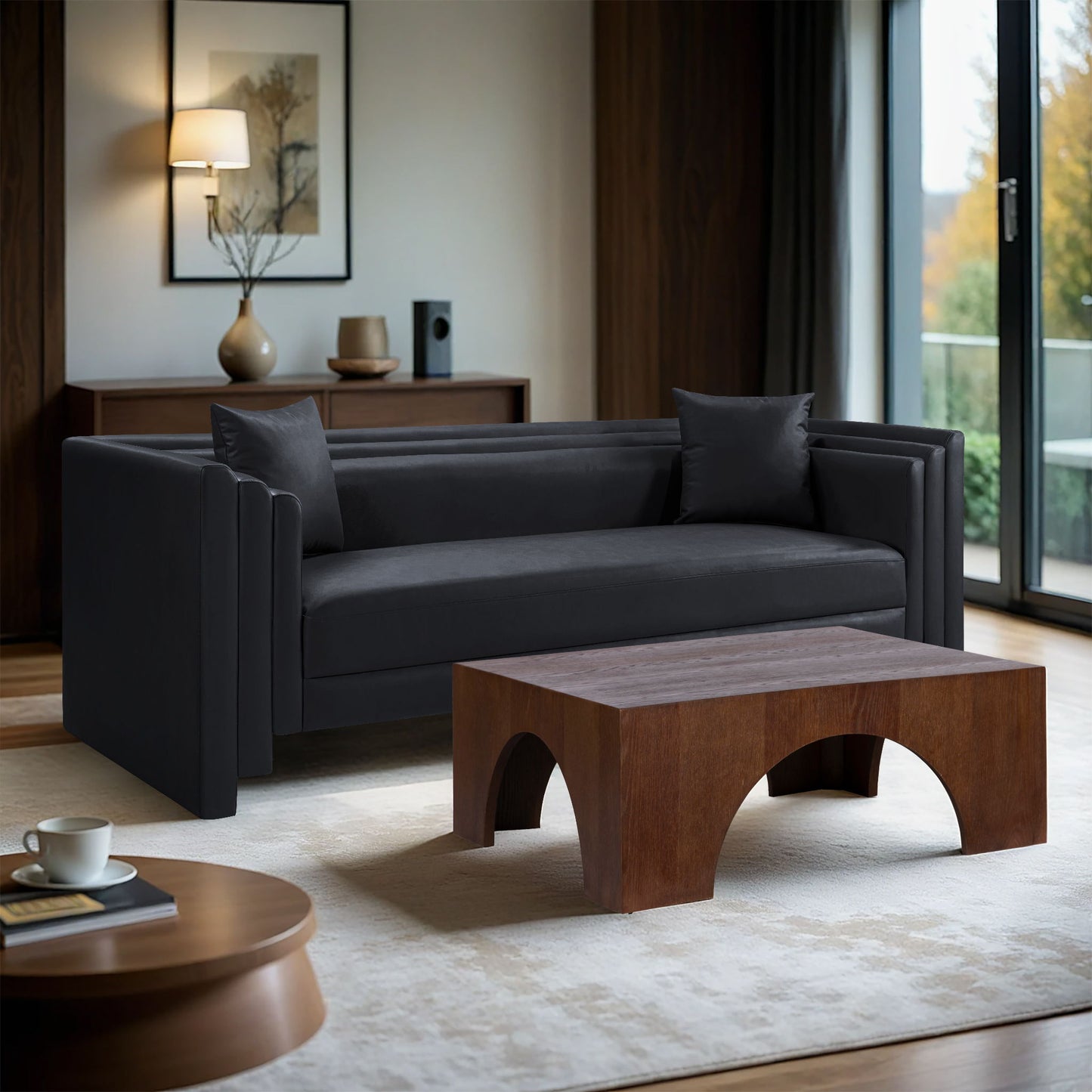 Everett - Vegan Leather Upholstered Sofa