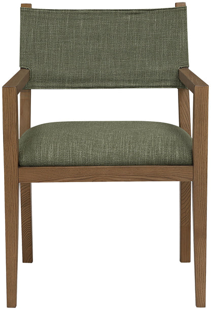 Avon - Linen Textured Performance Fabric Dining Arm Chair