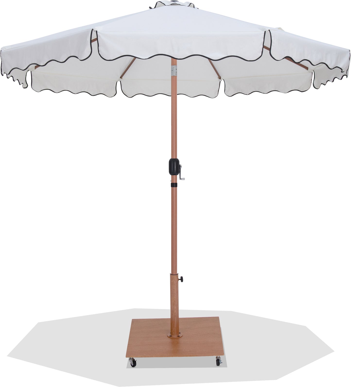Amalfi - Aluminum Patio Umbrella - Light Brown Base / Light Brown Pole