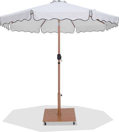 Amalfi - Aluminum Patio Umbrella - Light Brown Base / Light Brown Pole