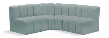 Arc - Faux Leather 4 Piece Corner Modular Sofa