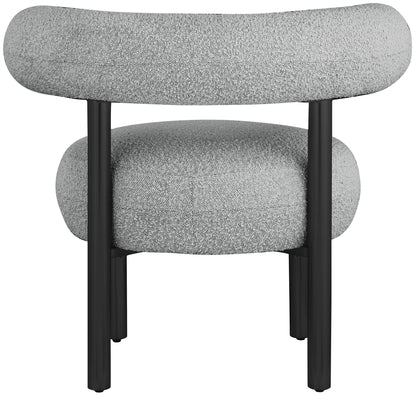 Bordeaux - Boucle Fabric Accent Chair With Black Legs