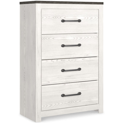 Gerridan - White / Gray - Four Drawer Chest