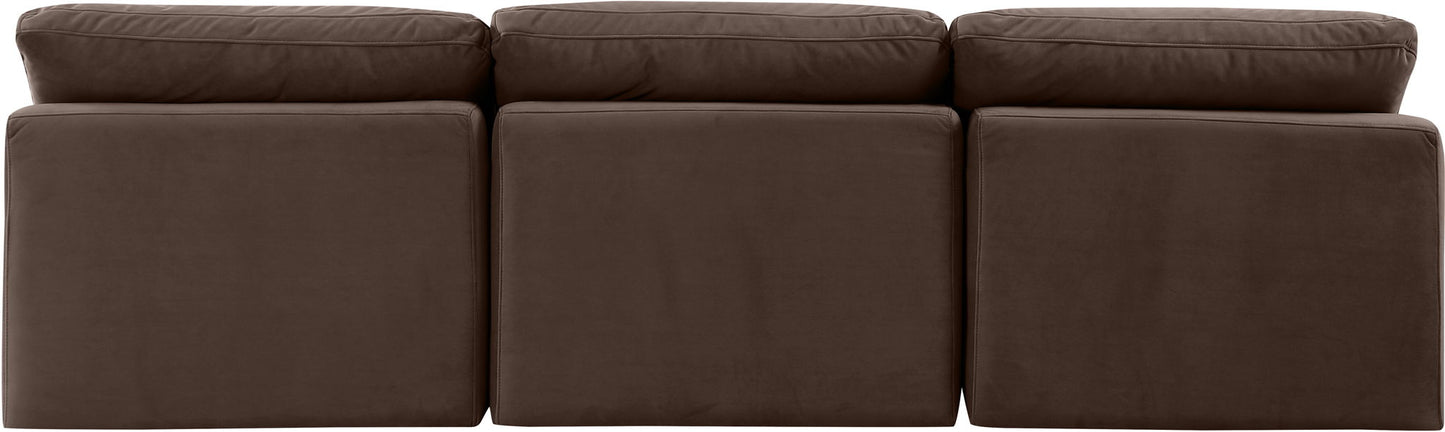 Indulge - Velvet 3 Seat Modular Armless Sofa