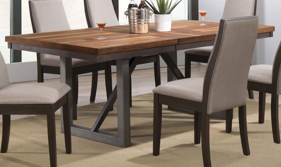 Spring Creek - Mesa de comedor con hoja extensible - Nogal natural