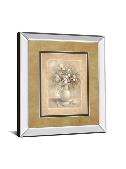 Bounty I By Vivian Flasch - Mirror Framed Print Wall Art - Light Brown