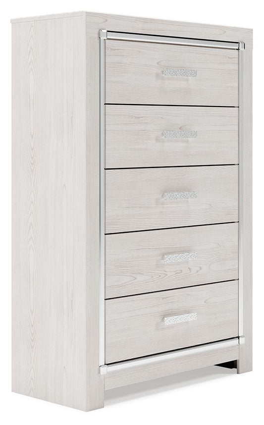 Altyra - White - Five Drawer Chest