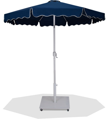 Amalfi - Aluminum Patio Umbrella - White Base / White Pole