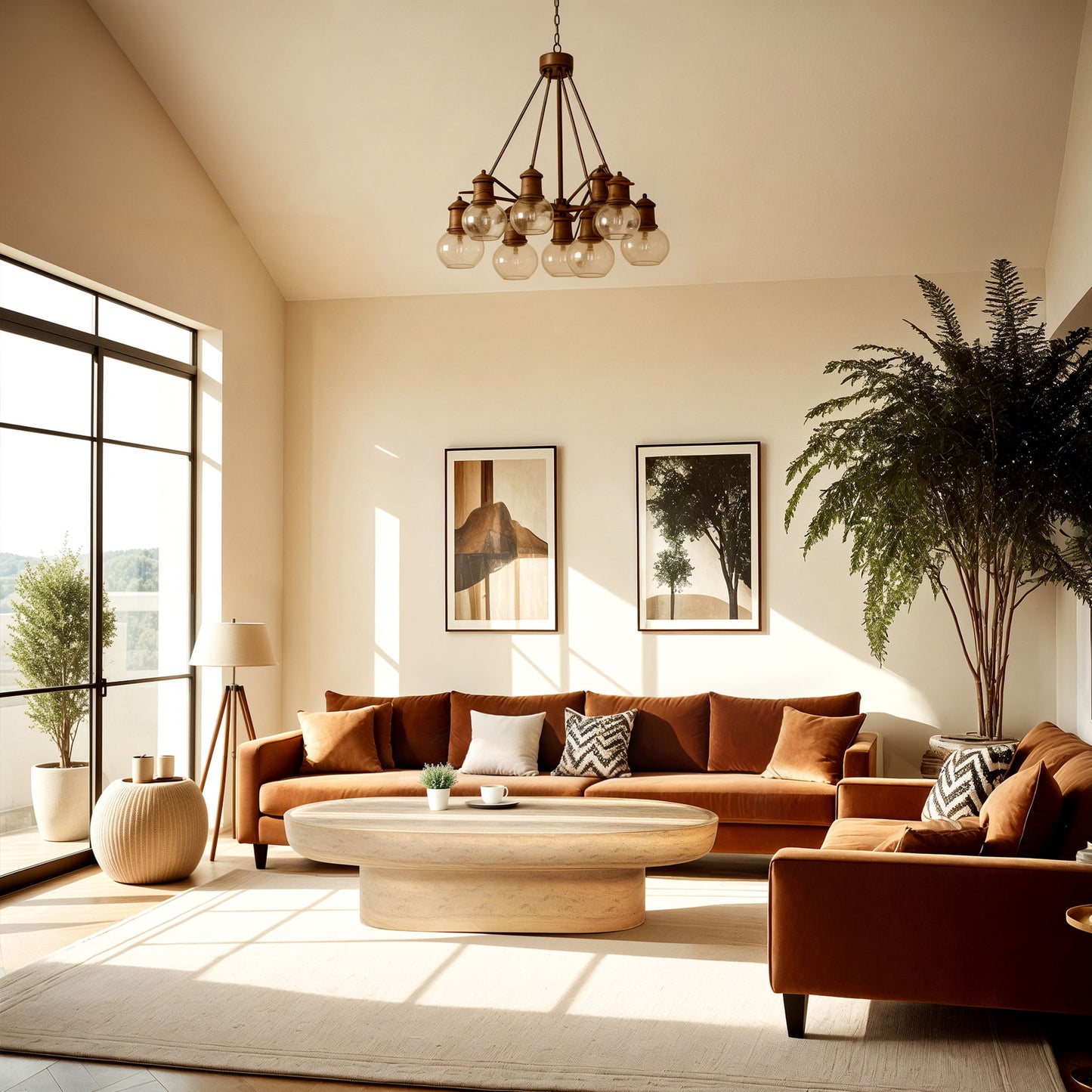 Tivoli - Indoor / Outdoor Coffee Table - Travertine Concrete