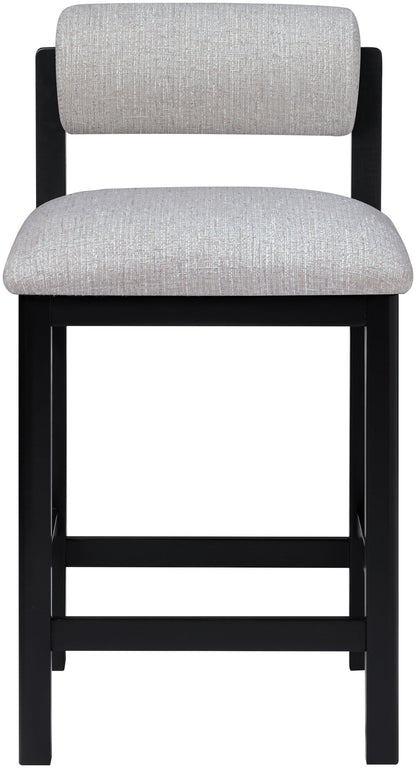 Roundhill - Fabric Counter Stool - Black Frame