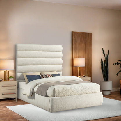 Adam - Boucle Fabric Bed With 70.5" Headboard