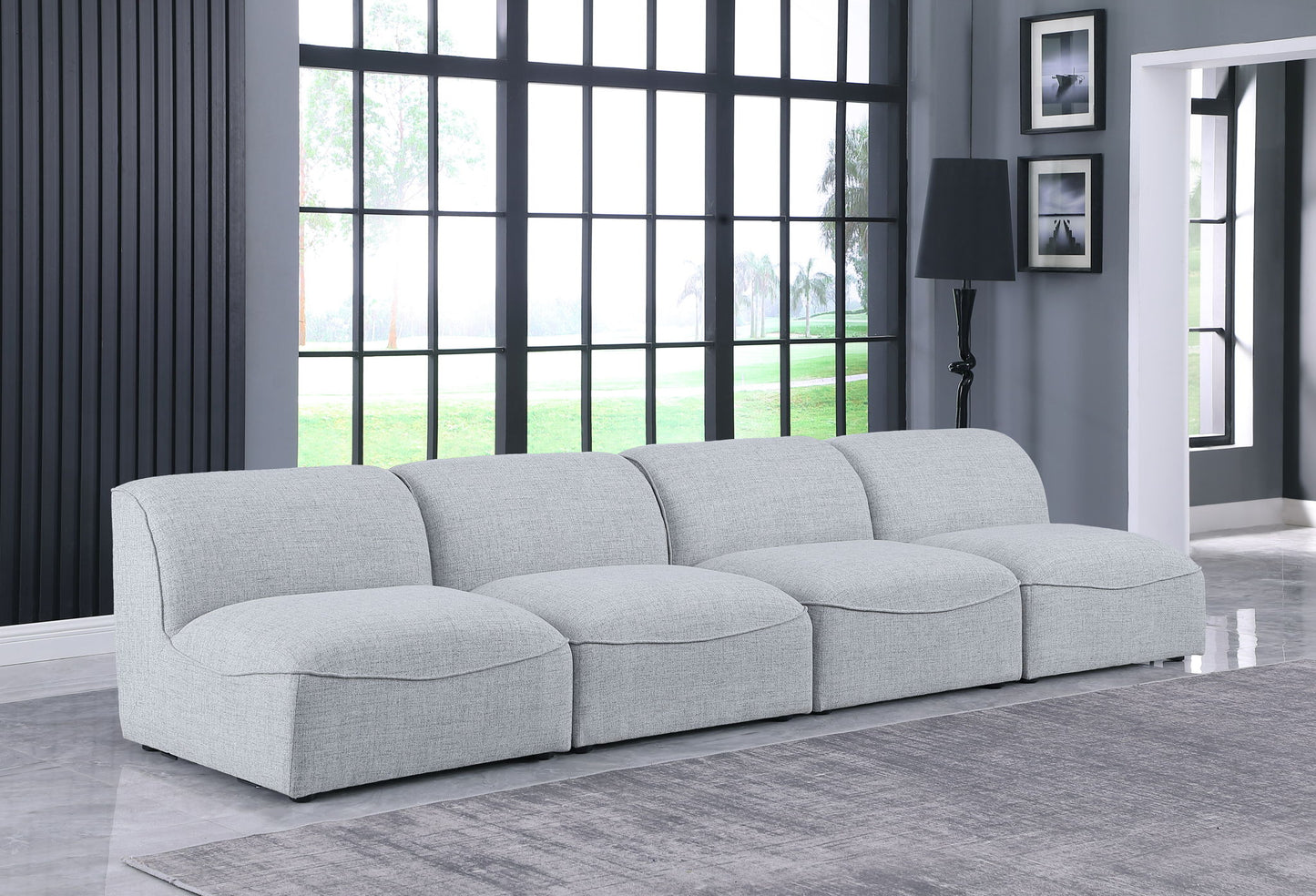 Miramar - 4 Seat Armless Modular Sofa