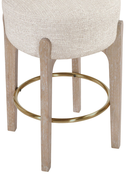 Torino - Backless Counter Stool With Brushed Natural Base (Set of 2)