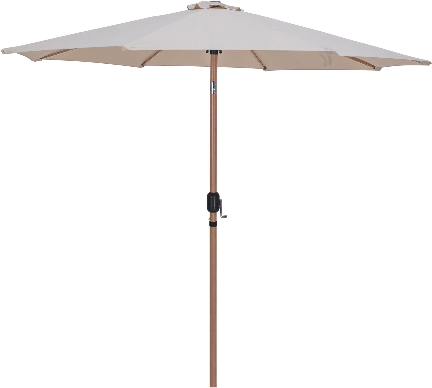 Fiji - Aluminum Patio Umbrella With Square Black And Teak Base