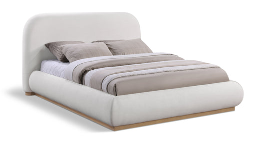 Vaughn - Linen Bed With Natural Base