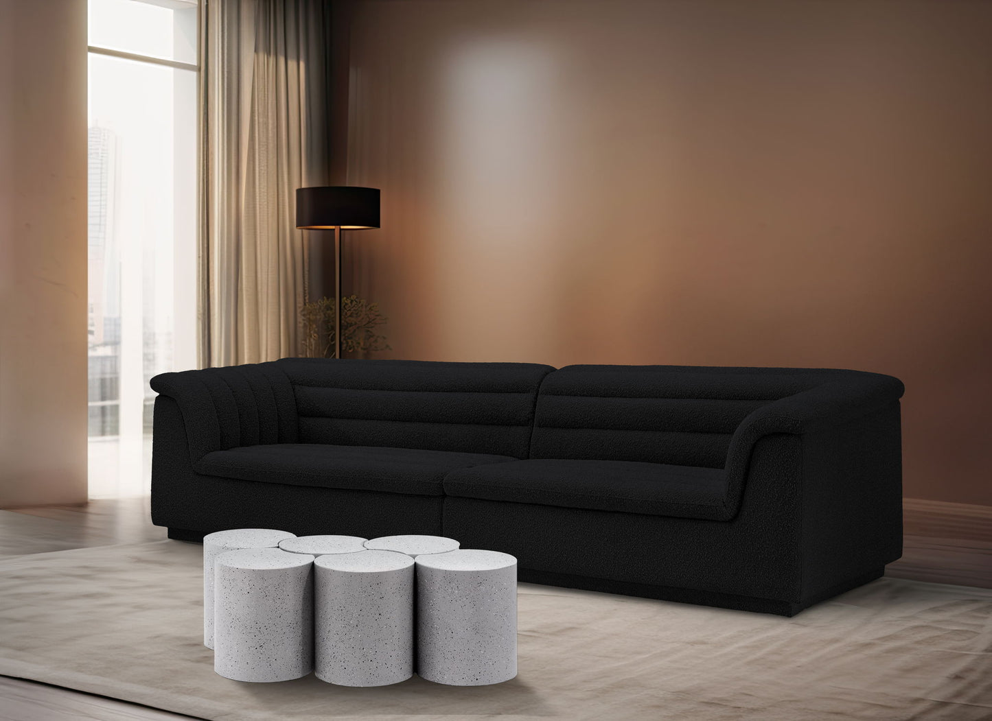 Dimple - 6 Piece Modular Coffee Table - Terazzo Finish
