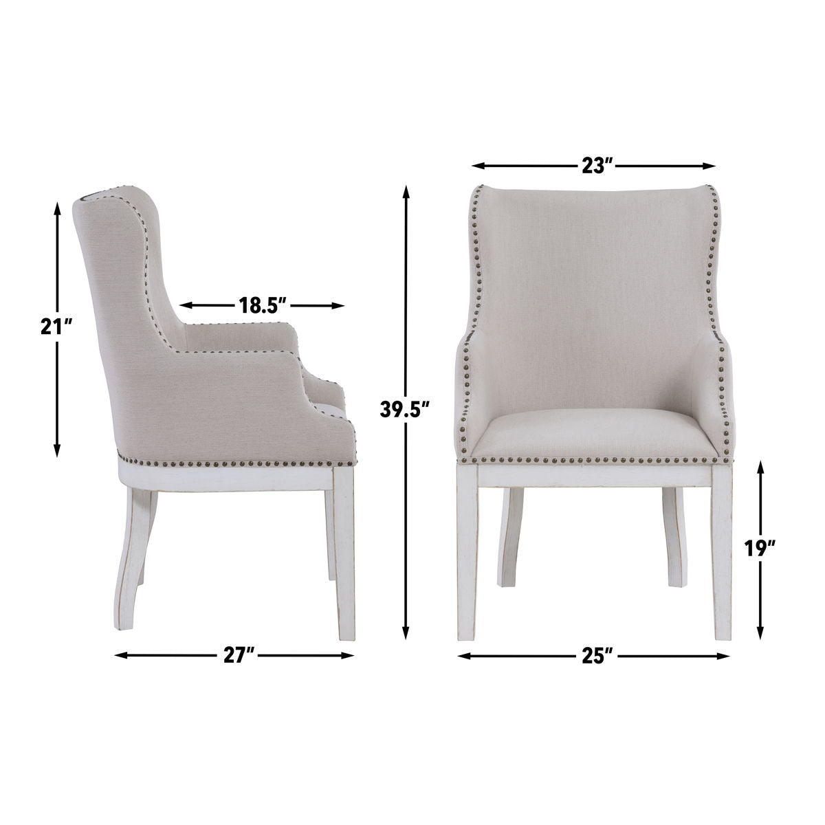 Warren - Arm Chair (Set of 2) - White