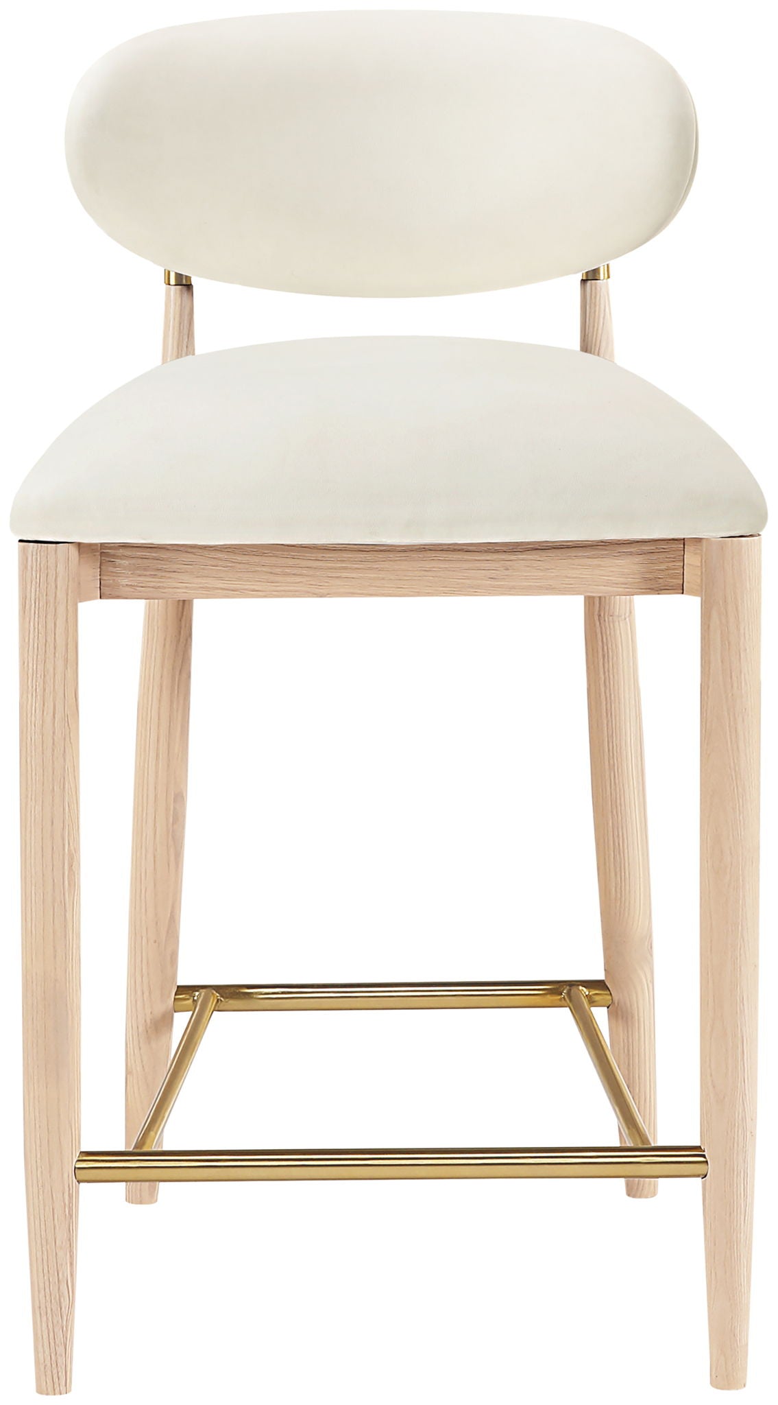 Riccio - Stool - Natural And Gold Frame