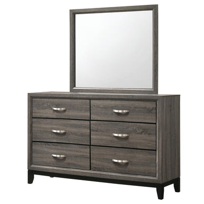 Watson - 6-Drawer Dresser With Mirror - Gray Oak