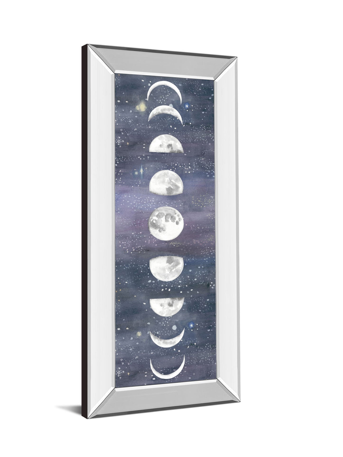 Moon Chart Il By Naomi Mccavitt - Mirror Framed Print Wall Art - Dark Gray