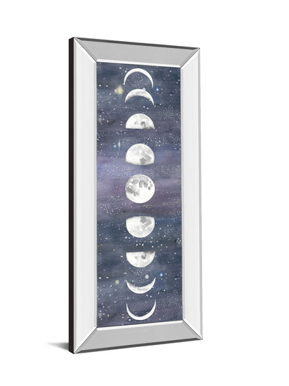 Moon Chart Il By Naomi Mccavitt - Mirror Framed Print Wall Art - Dark Gray