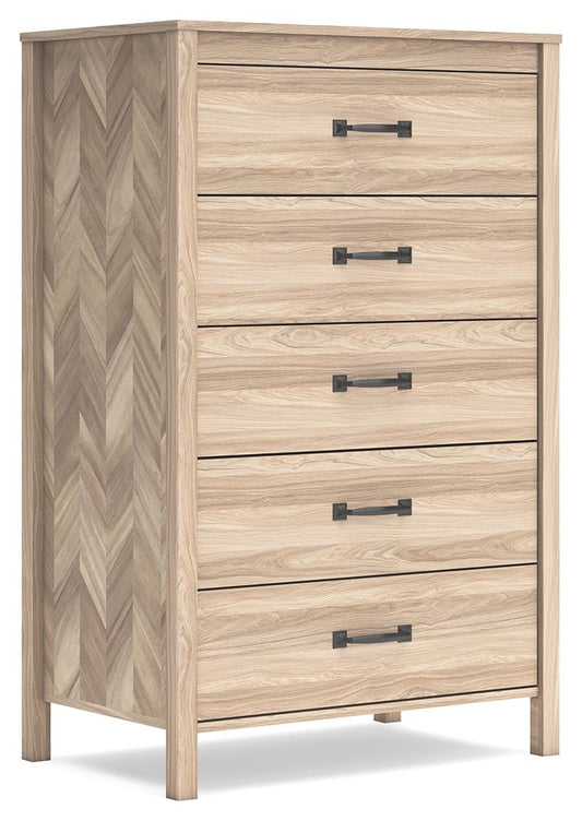 Battelle - Tan - Five Drawer Chest