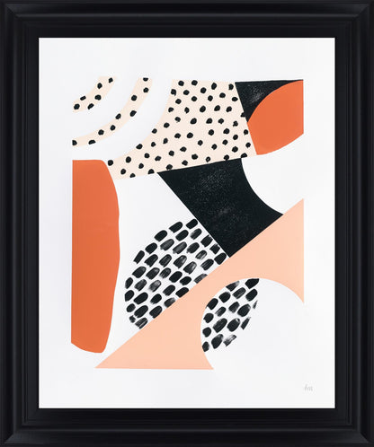 Terracotta Motion - 28" x 34" Framed Wall Art - Orange