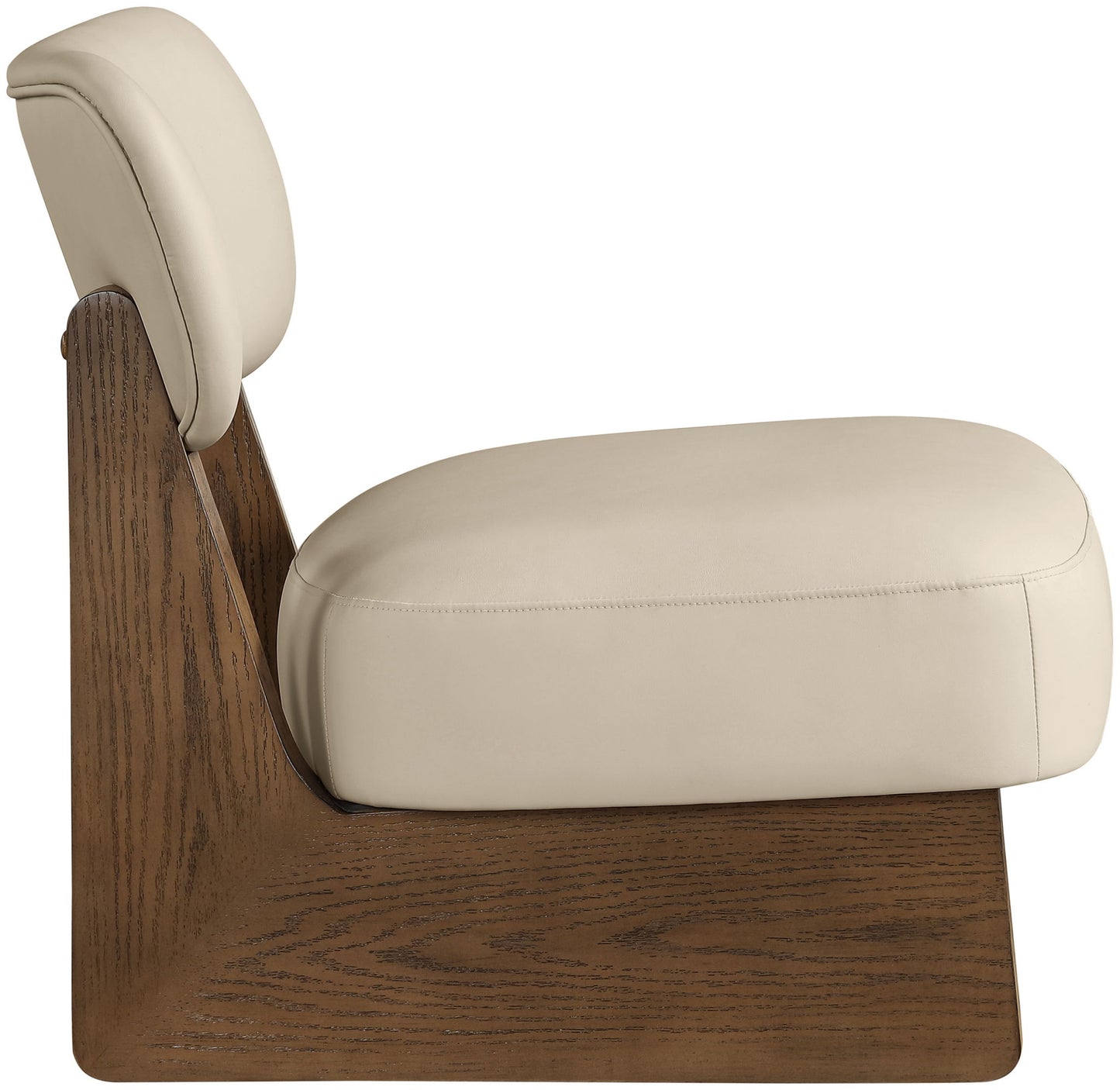 Vetra - Vegan Leather Upholstered Accent Chair With Brown Base