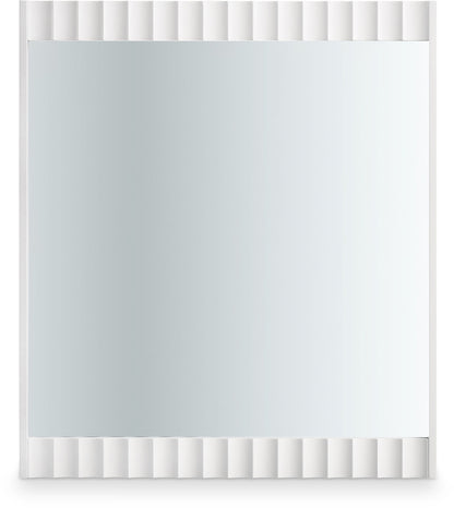 Modernist - Mirror With Stainless Steel Base - White
