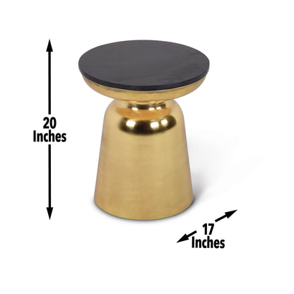 Jovana - Round End Table - Black