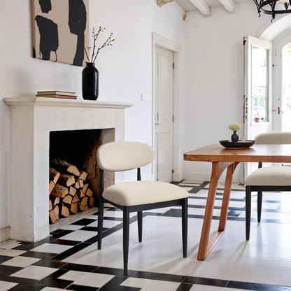 Riccio - Side Chair (Set of 2) - Black Frame