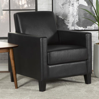 Julio - Upholstered Track Arm Accent Chair - Black