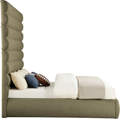 Adam - Boucle Fabric Bed With 89" Headboard