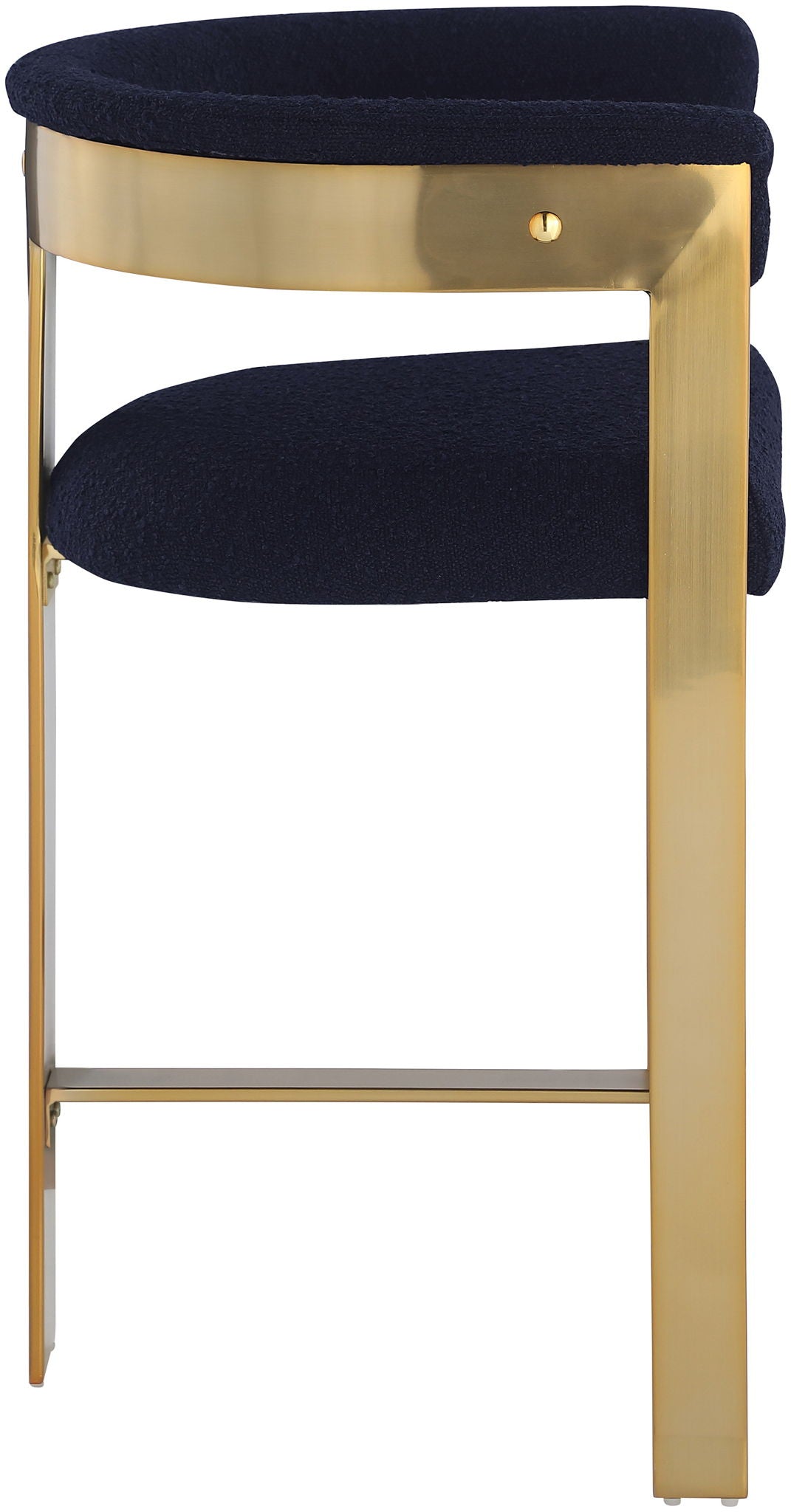 Romeo - Boucle Counter Stool With Gold Base (Set of 2)