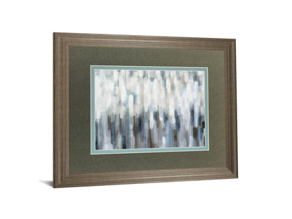 Silver Rain By Karen Lorena Parker - Framed Print Wall Art - Dark Gray