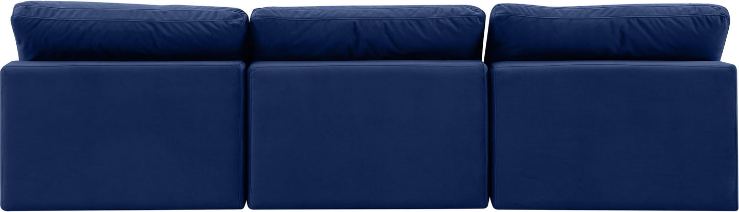 Comfy - Velvet Modular Armless Sofa 3 Seats