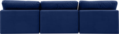 Comfy - Velvet Modular Armless Sofa 3 Seats