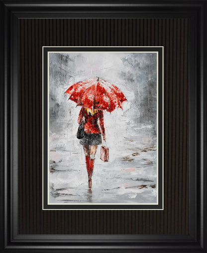 34x40 City in the Rain I By Jolanta Kowalik - Gray