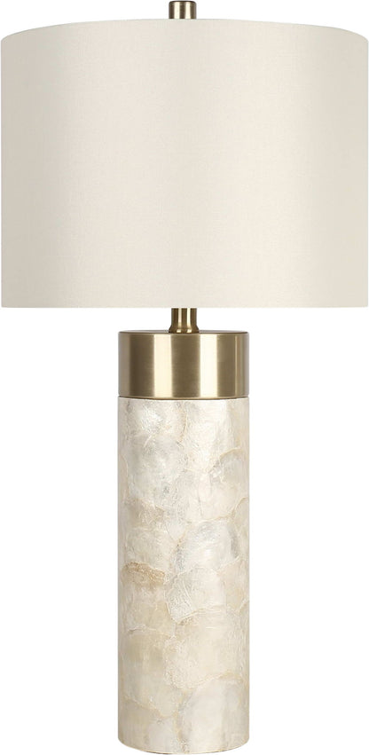 "Luminous Shell" Shell And Metal Table Lamp (Set of 2) - Natural Shell / Soft Gold
