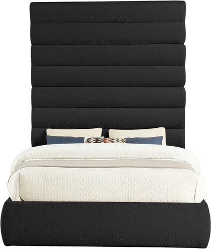 Adam - Boucle Fabric Bed With 89" Headboard