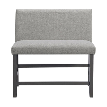 Seneca - Banco Esquinero Mostrador 3 Piezas Tela Gris - Gris