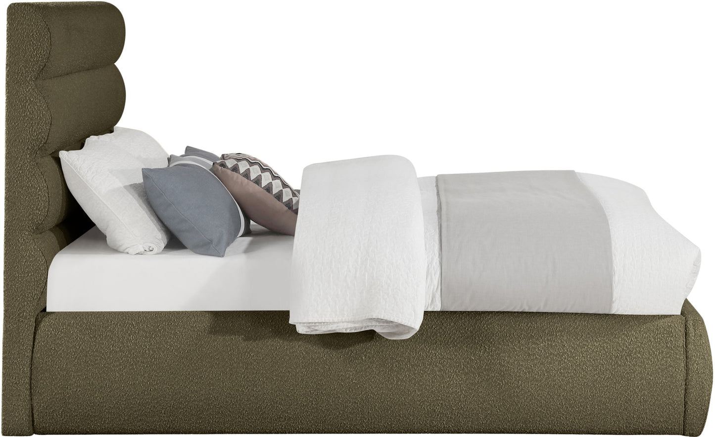 Adam - Boucle Fabric Bed With 52" Headboard