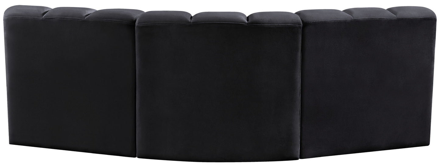 Arc - Velvet 3 Piece Modular Corner Sofa