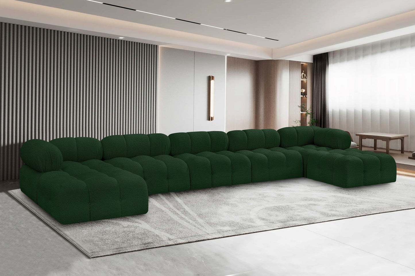 Ames - 7 Piece Fabric Modular U-Shaped Sectional